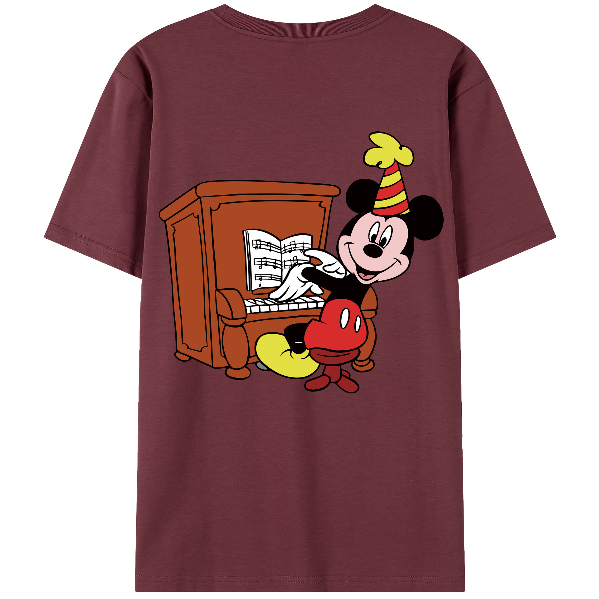 （画像用） ミッキーマウス Mickey Mouse 綿100％半袖Tシャツ（背面プリント）